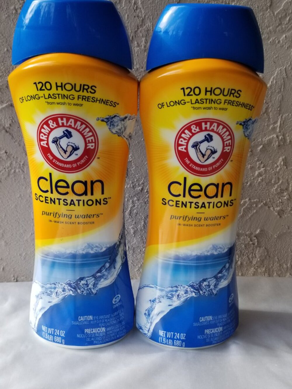 2 ARM & HAMMER Purifying Waters Clean Sensations In-Wash Laundry Scent Booster